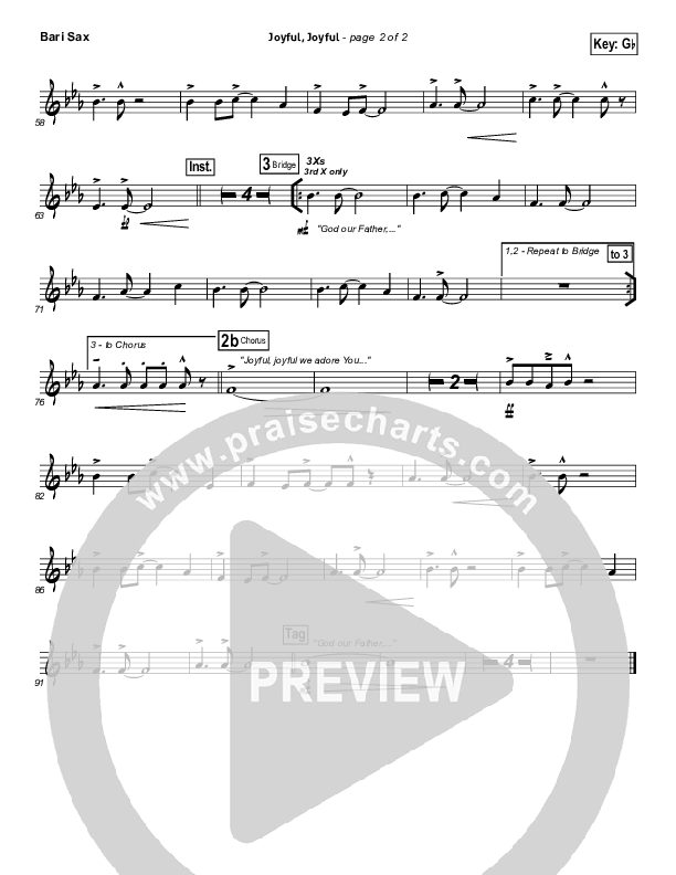 Joyful Joyful Bari Sax (Casting Crowns)