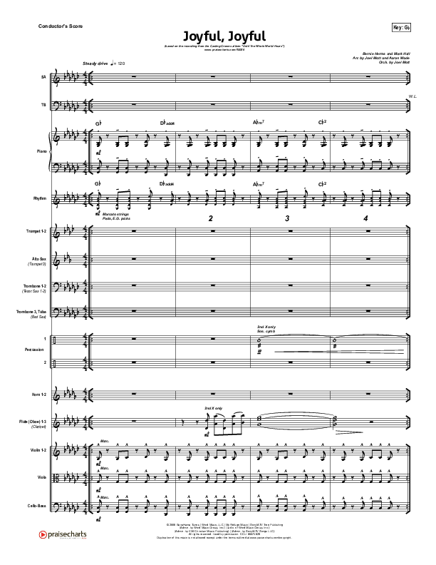 Joyful Joyful Conductor's Score (Casting Crowns)