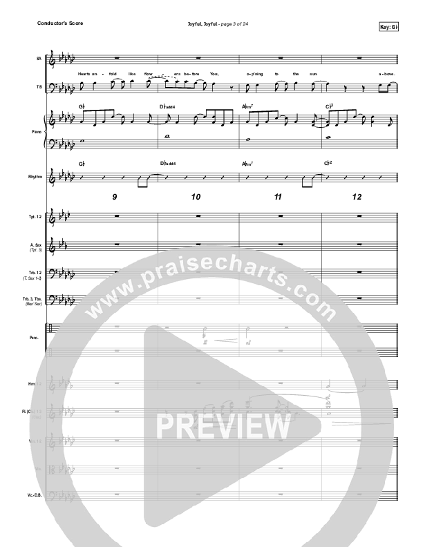 Joyful Joyful Conductor's Score (Casting Crowns)