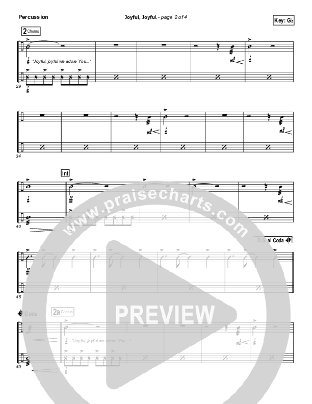 Joyful Joyful Percussion (Casting Crowns)