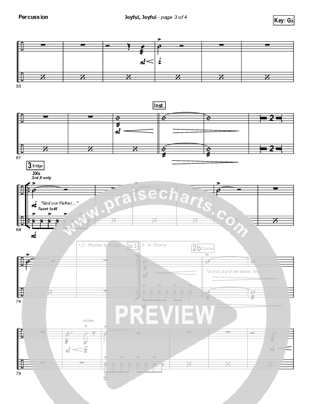 Joyful Joyful Percussion (Casting Crowns)