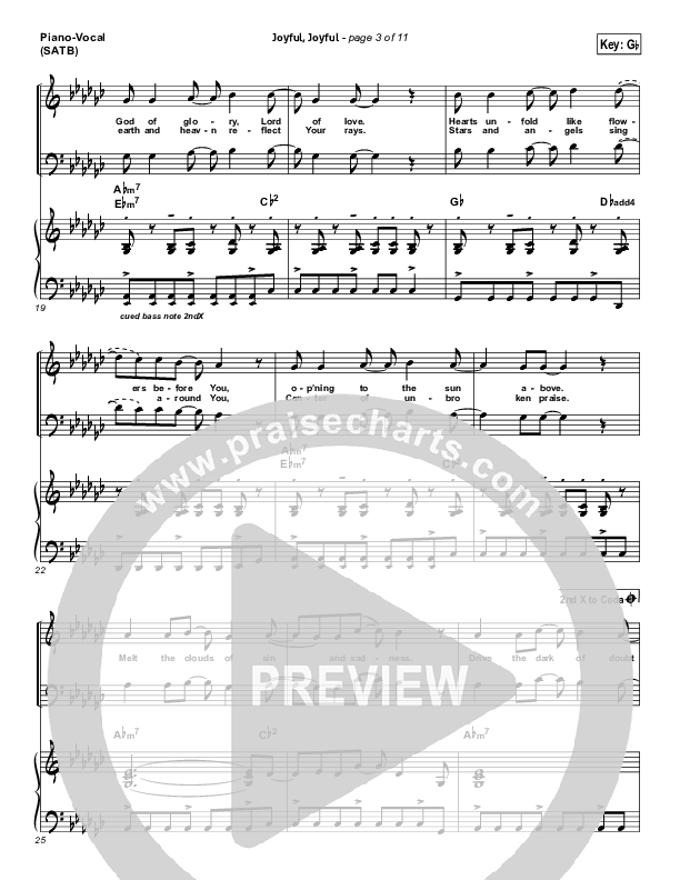 Joyful Joyful Piano/Vocal & Lead (Casting Crowns)
