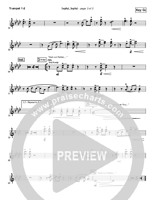 Joyful Joyful Trumpet 1,2 (Casting Crowns)