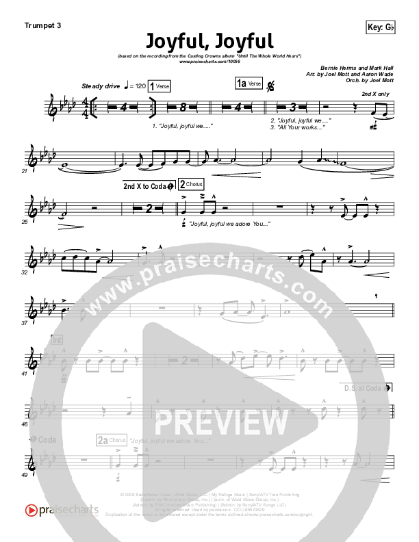 Joyful Joyful Trumpet 3 (Casting Crowns)