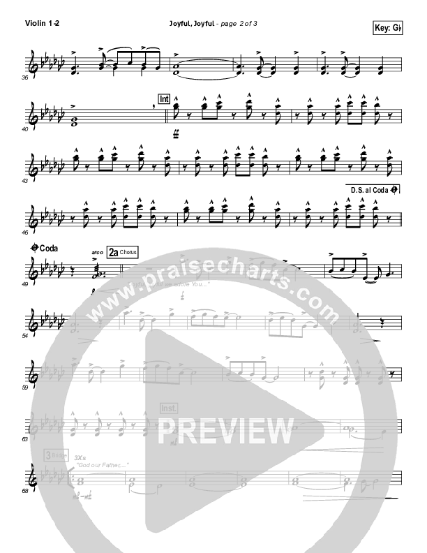 Joyful Joyful Violin 1/2 (Casting Crowns)