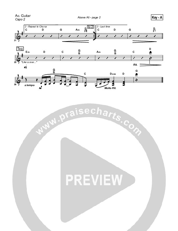 Above All Acoustic Guitar (Lenny LeBlanc)