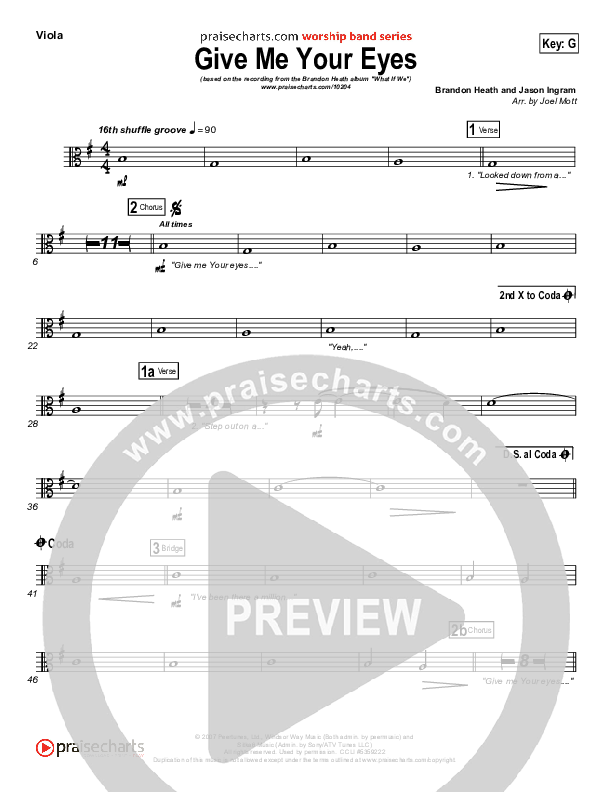 Give Me Your Eyes Viola (Brandon Heath)