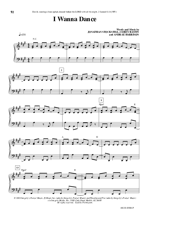 I Want To Dance Lead & Piano (Deluge)