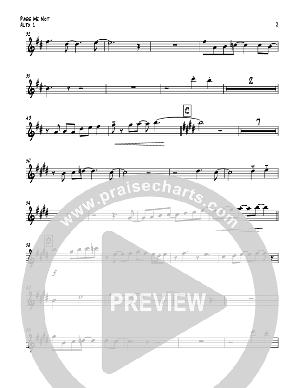 Pass Me Not (with Kum Ba Ya) (Instrumental) Alto Sax 1/2 (Todd Webb)