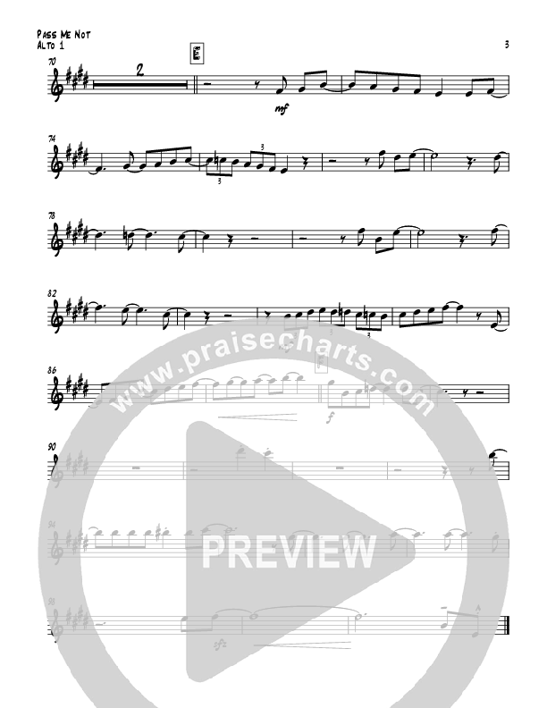 Pass Me Not (with Kum Ba Ya) (Instrumental) Alto Sax 1/2 (Todd Webb)