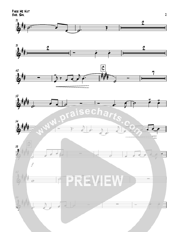 Pass Me Not (with Kum Ba Ya) (Instrumental) Bari Sax (Todd Webb)