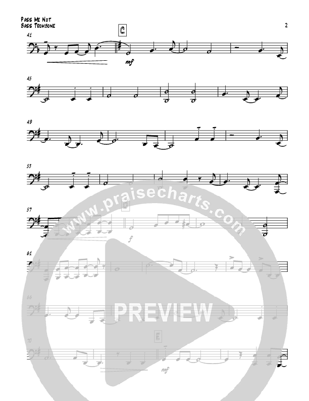 Pass Me Not (with Kum Ba Ya) (Instrumental) Bass Trombone (Todd Webb)
