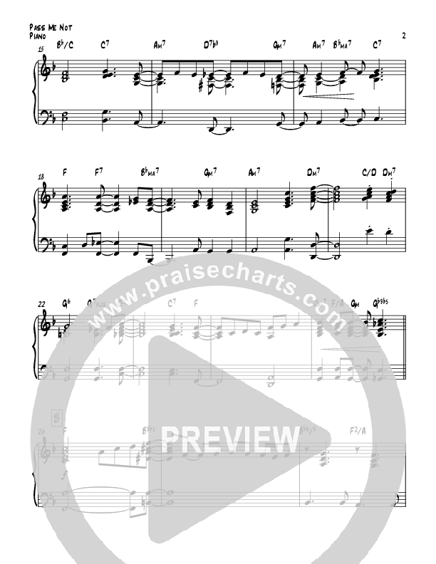 Pass Me Not (with Kum Ba Ya) (Instrumental) Piano Sheet (Todd Webb)