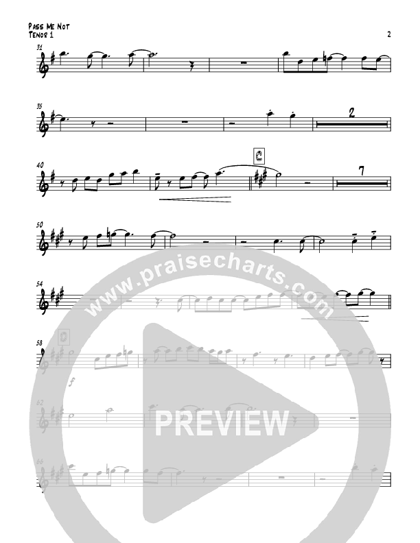 Pass Me Not (with Kum Ba Ya) (Instrumental) Tenor Sax 1/2 (Todd Webb)