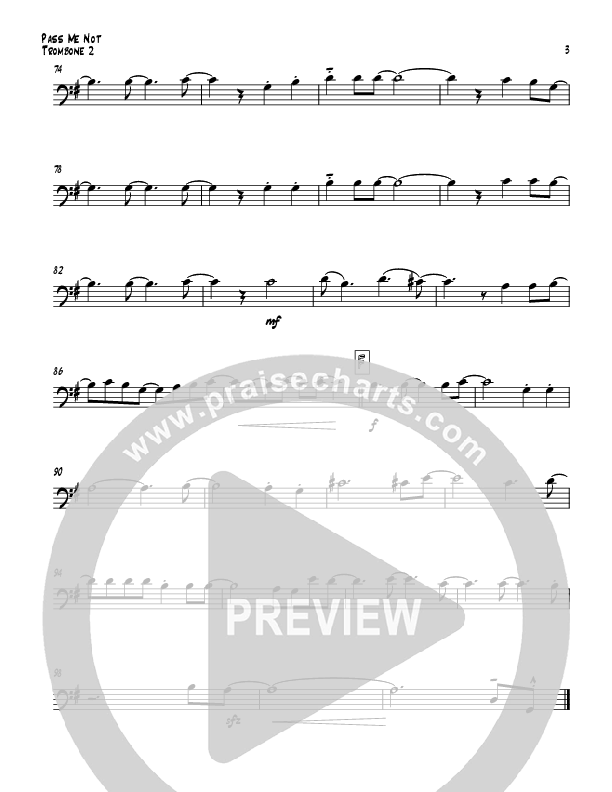Pass Me Not (with Kum Ba Ya) (Instrumental) Trombone 2 (Todd Webb)