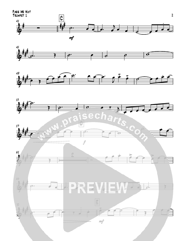 Pass Me Not (with Kum Ba Ya) (Instrumental) Trumpet 1 (Todd Webb)