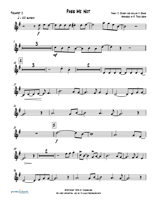 Pass Me Not (with Kum Ba Ya) (Instrumental) Trumpet 2 (Todd Webb)