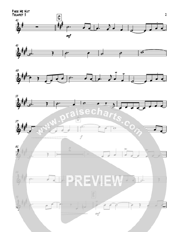 Pass Me Not (with Kum Ba Ya) (Instrumental) Trumpet 3 (Todd Webb)