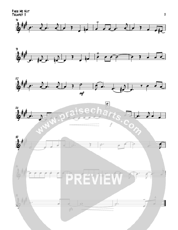 Pass Me Not (with Kum Ba Ya) (Instrumental) Trumpet 3 (Todd Webb)