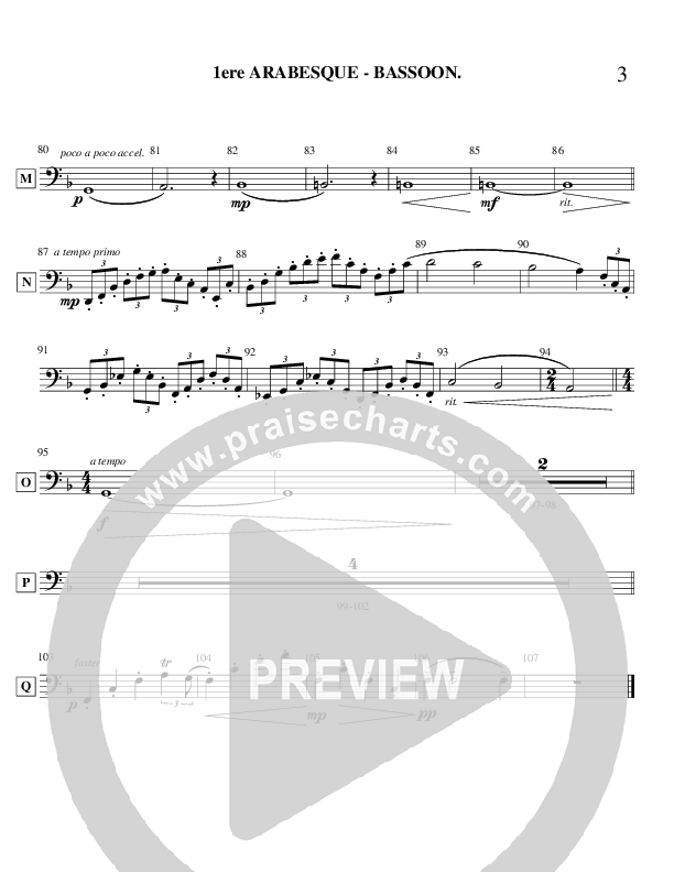 Arabesque 1 (Instrumental) Bassoon (Ric Flauding)