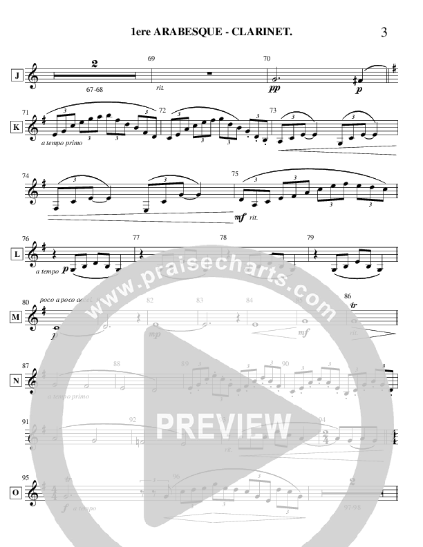 Arabesque 1 (Instrumental) Clarinet (Ric Flauding)