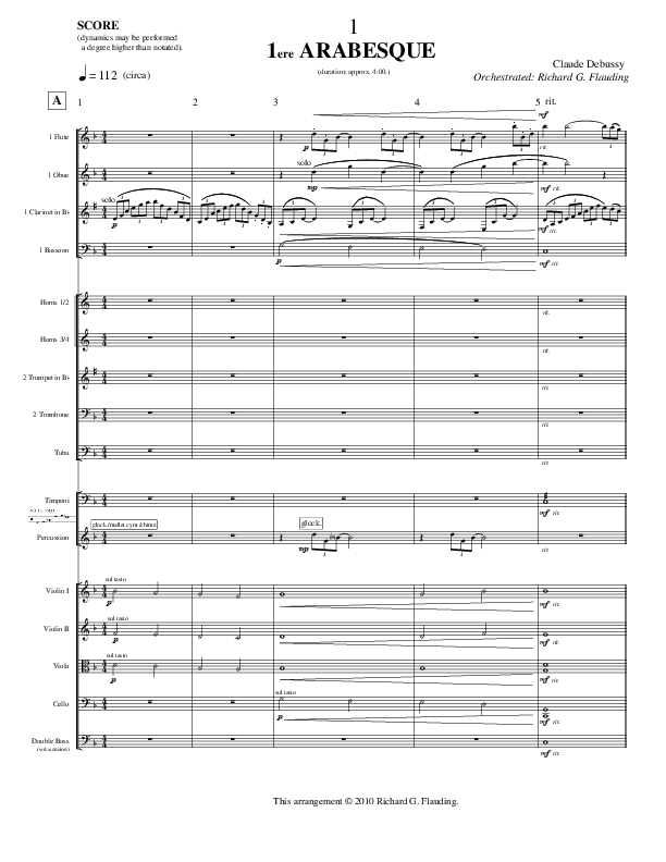 Arabesque 1 (Instrumental) Orchestration (Ric Flauding)