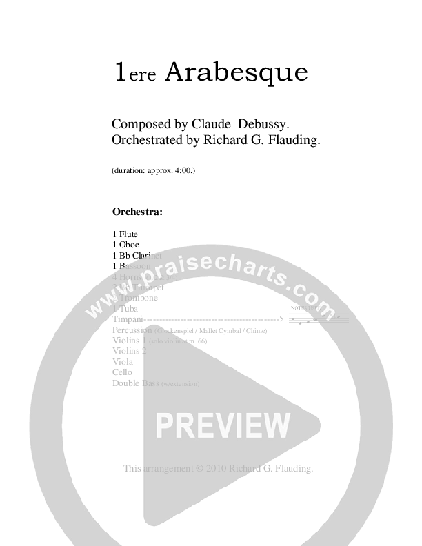 Arabesque 1 (Instrumental) Orchestration (Ric Flauding)