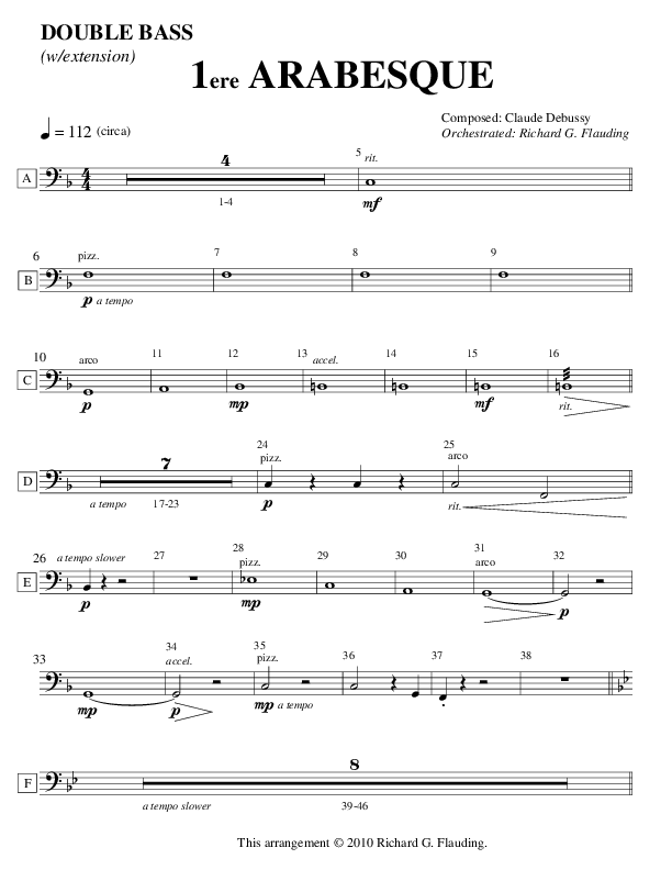 Arabesque 1 (Instrumental) Double Bass (Ric Flauding)