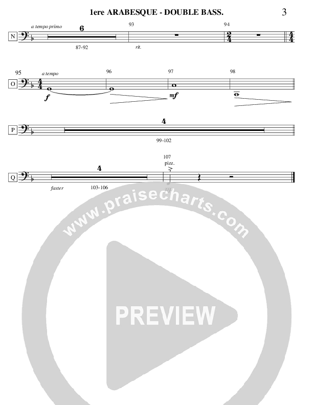 Arabesque 1 (Instrumental) Double Bass (Ric Flauding)