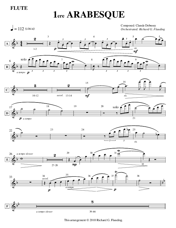 Arabesque 1 (Instrumental) Flute (Ric Flauding)