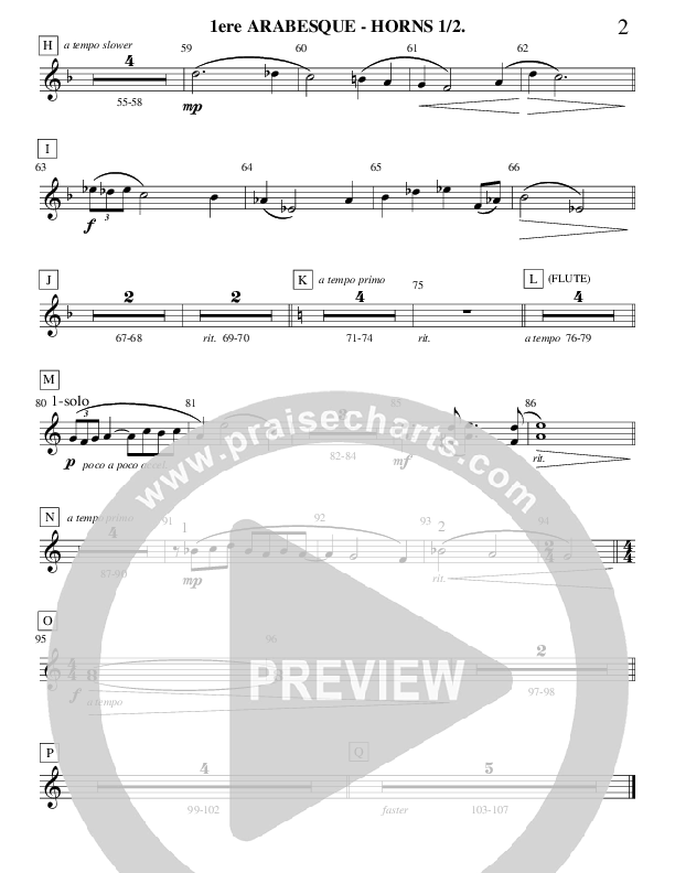 Arabesque 1 (Instrumental) French Horn 1/2 (Ric Flauding)
