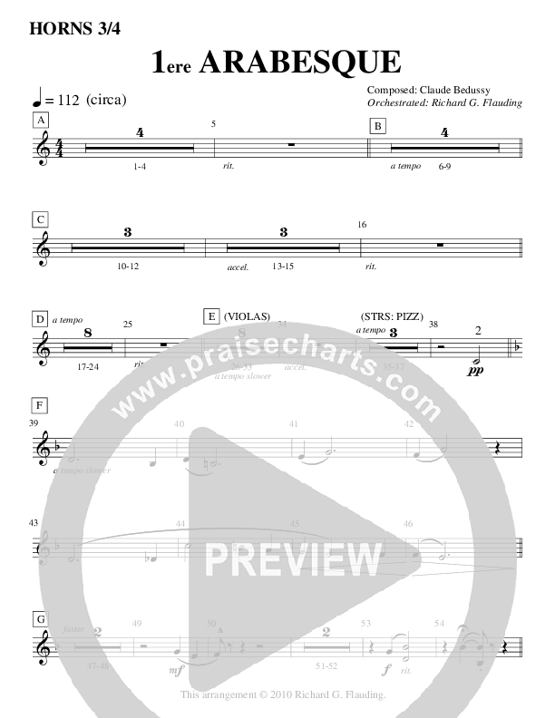 Arabesque 1 (Instrumental) French Horn 3 (Ric Flauding)