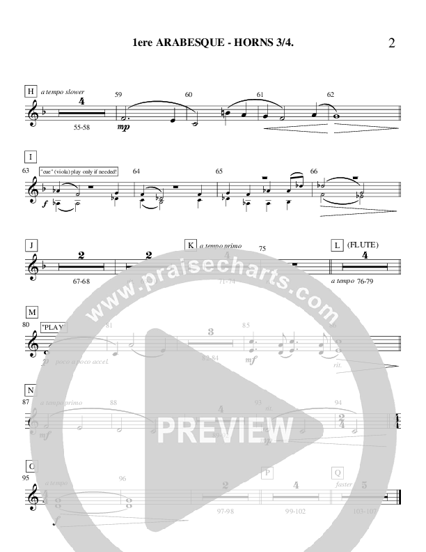 Arabesque 1 (Instrumental) French Horn 3 (Ric Flauding)