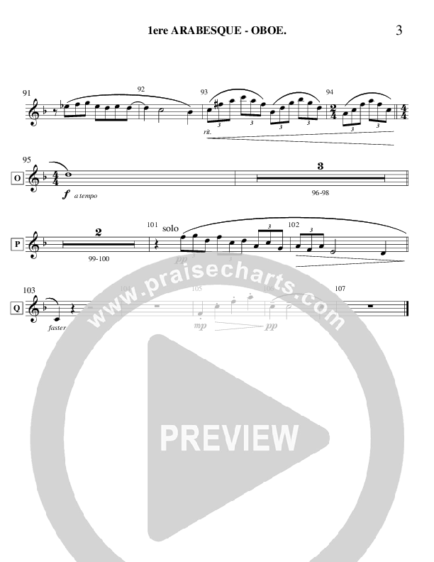 Arabesque 1 (Instrumental) Oboe (Ric Flauding)