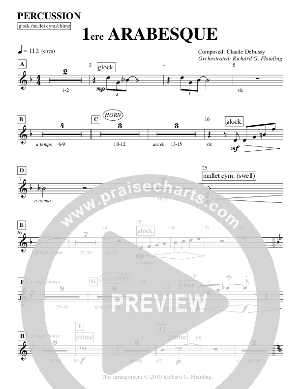 Arabesque 1 (Instrumental) Percussion (Ric Flauding)