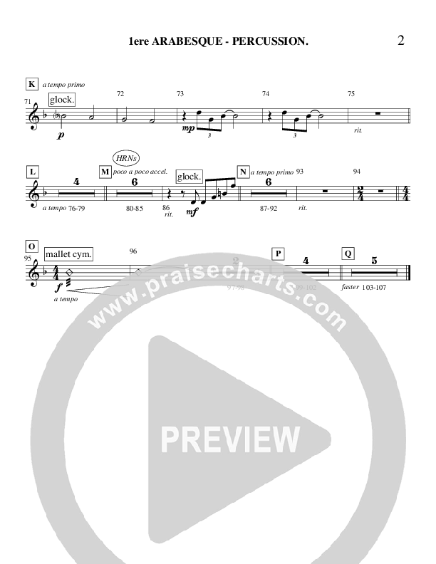 Arabesque 1 (Instrumental) Percussion (Ric Flauding)