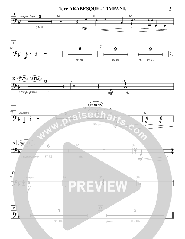 Arabesque 1 (Instrumental) Timpani (Ric Flauding)