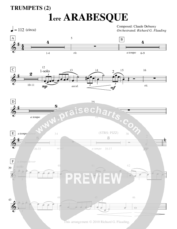 Arabesque 1 (Instrumental) Trumpet 1,2 (Ric Flauding)