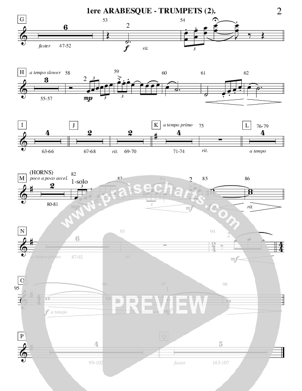 Arabesque 1 (Instrumental) Trumpet 1,2 (Ric Flauding)