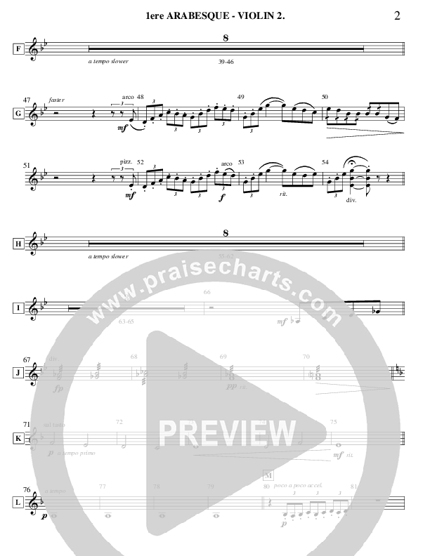 Arabesque 1 (Instrumental) Violin 2 (Ric Flauding)