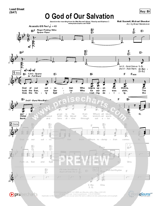 O God Of Our Salvation Lead (SAT) (Matt Boswell)