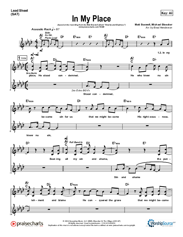 In My Place Lead (SAT) (Matt Boswell)