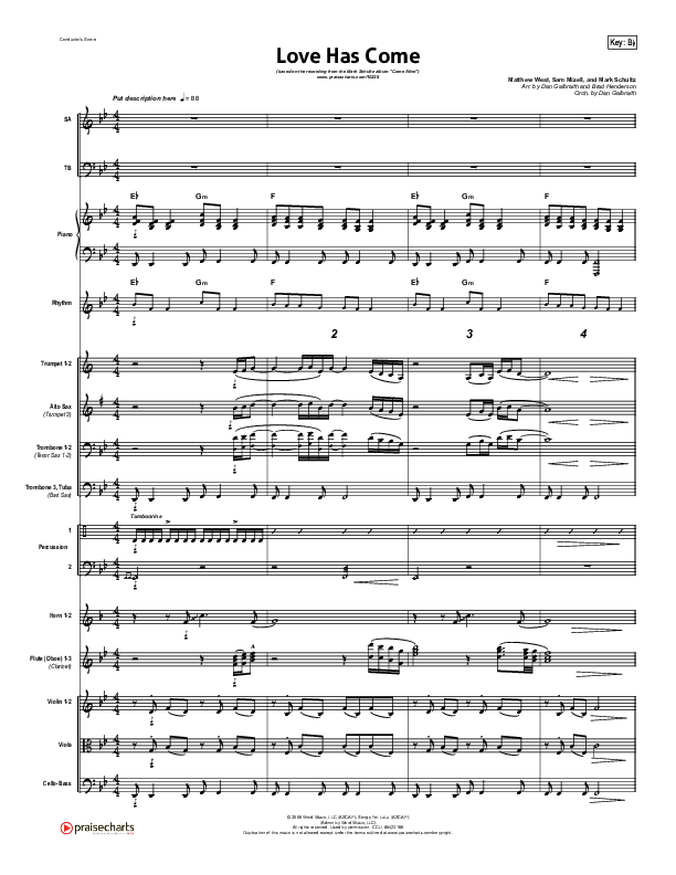 Love Has Come Conductor's Score (Mark Schultz)