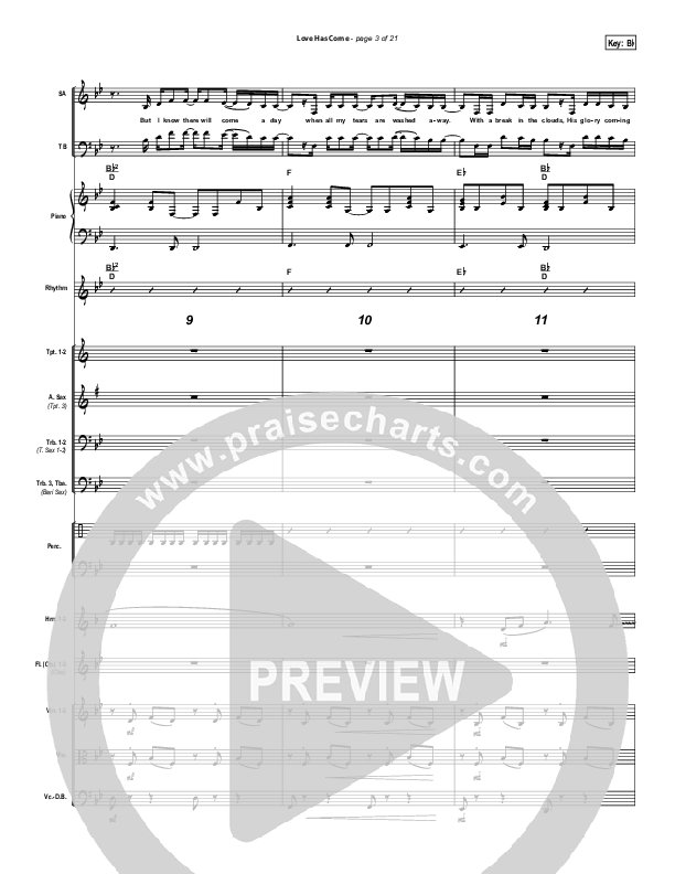 Love Has Come Conductor's Score (Mark Schultz)