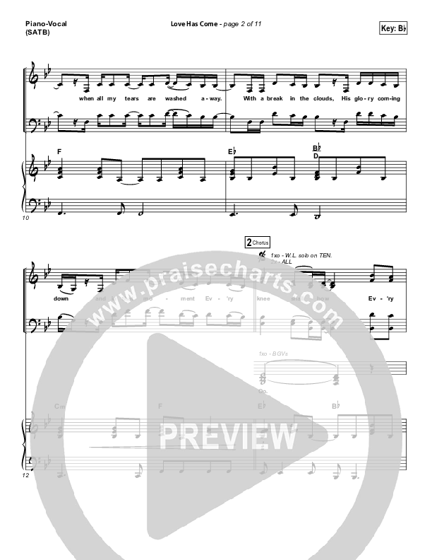 Love Has Come Piano/Vocal (Mark Schultz)