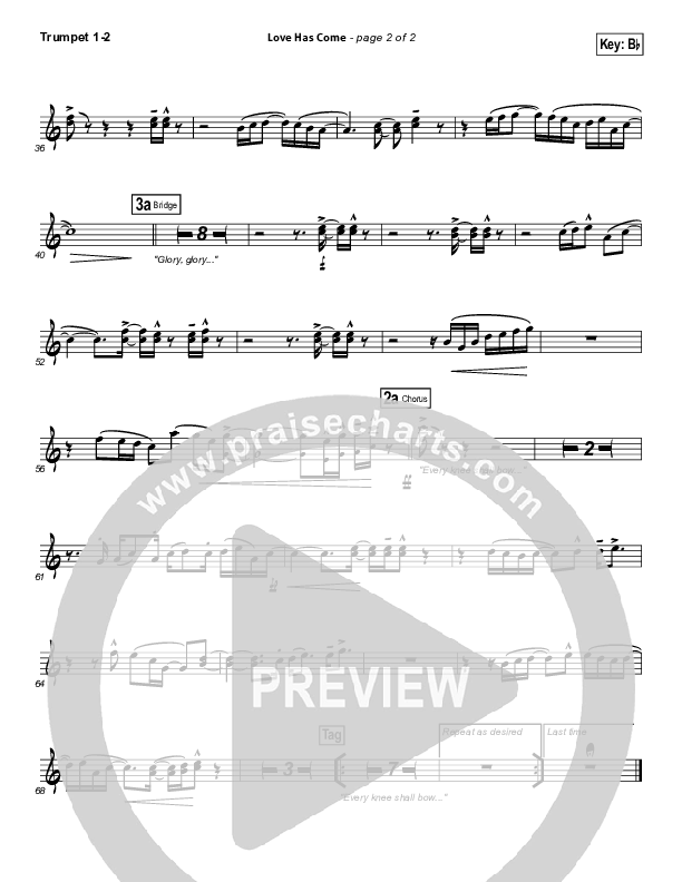 Love Has Come Trumpet 1,2 (Mark Schultz)