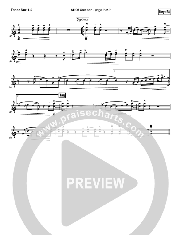 All Of Creation Tenor Sax 1/2 (MercyMe)