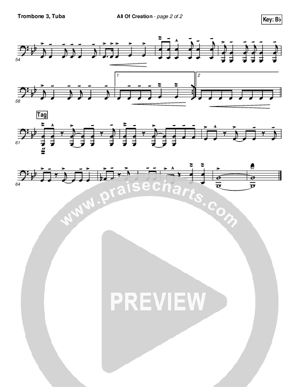 All Of Creation Trombone 3/Tuba (MercyMe)