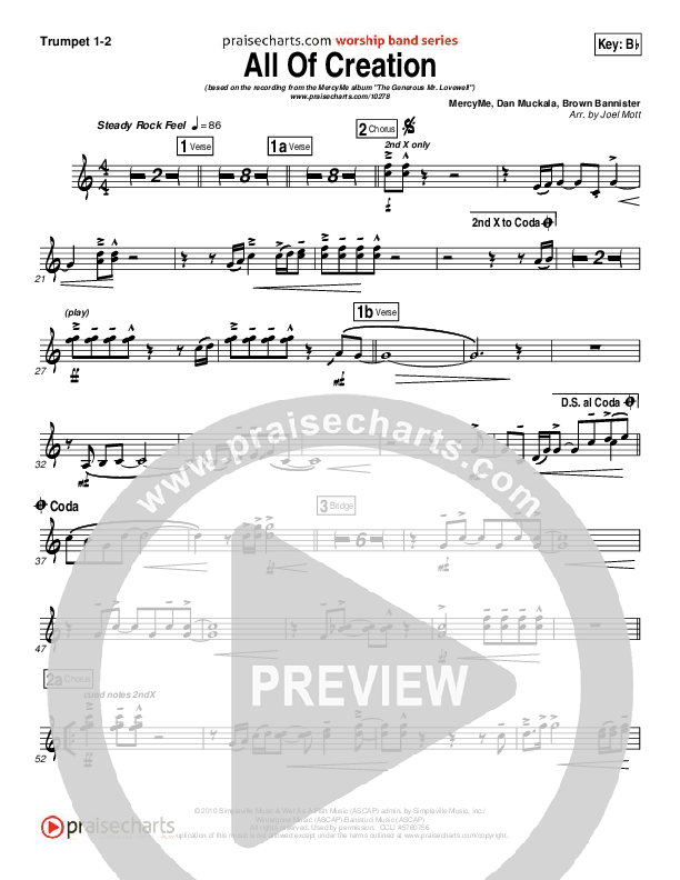 All Of Creation Trumpet 1,2 (MercyMe)