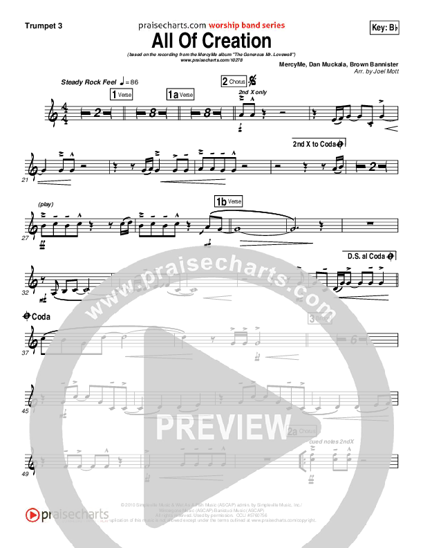 All Of Creation Trumpet 3 (MercyMe)